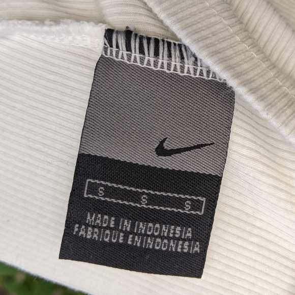 Nike Center Swoosh Logo spaghetti strap bodycon dress white black - Picture 7 of 8